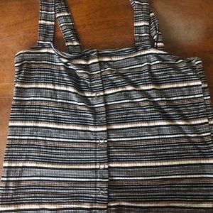American Eagle striped button up tank top!